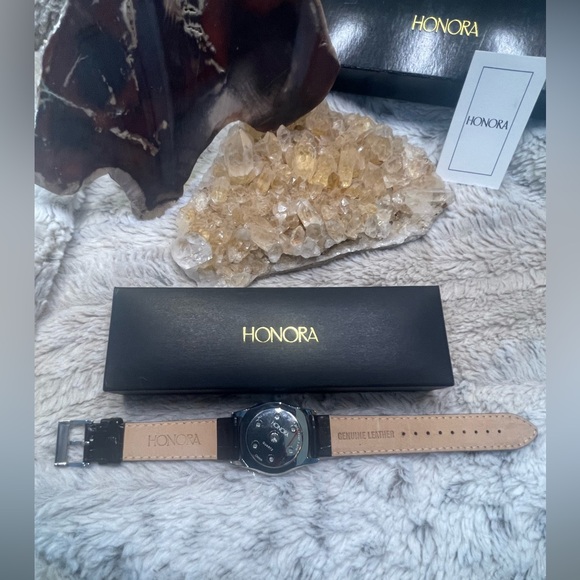 NWT HONORA Watch Floating Cultured Pearls Mother of Pearl Face Stainless Steel - Picture 4 of 8